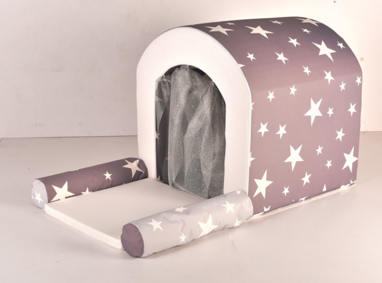 N6510 Sensory Tunnels Set (Giant 800 + 600) star tunnel with mat and bolsters to side