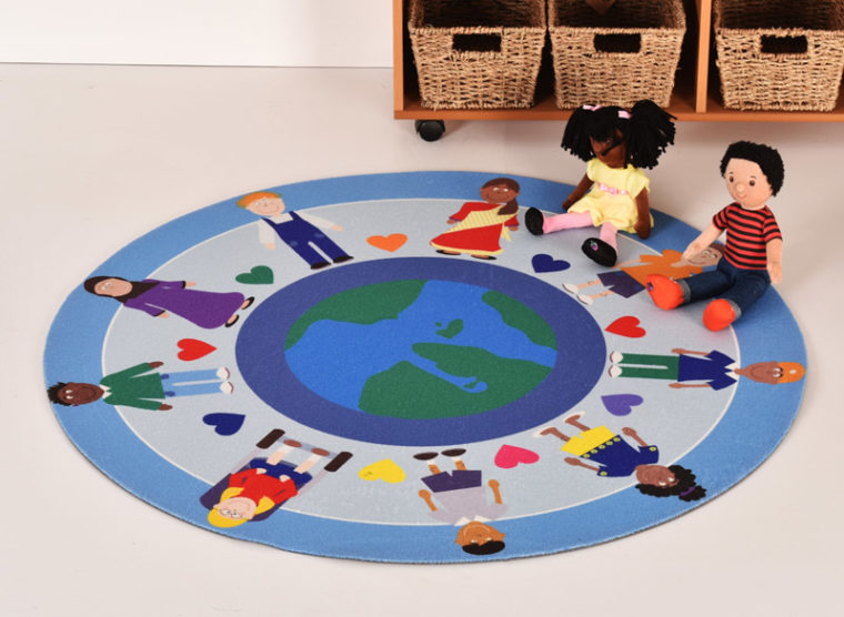 Hands Around the World Story Mat