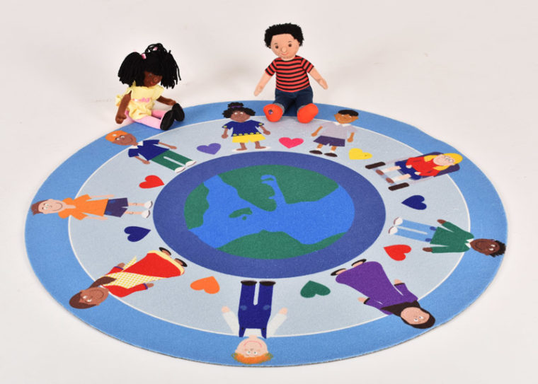 Hands Around the World Story Mat