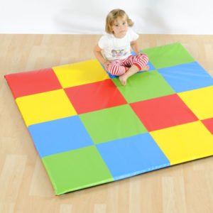 Activity Mats Themed (1470mm sq): Multi Coloured Squares H6024